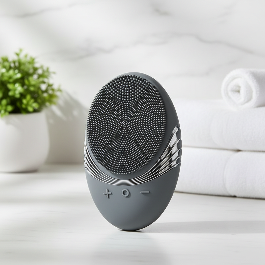 Portable Silicone Facial Cleansing Brush in spa setting